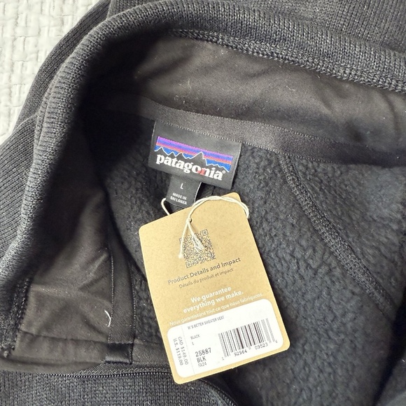 Patagonia Better Sweater Womens Sz L Full Zip Vest Black NWT $119 Gorpcore - Picture 7 of 12